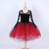 Robe de danse de spectacle de Noël, robe de danse classique en velours noir, tenue de danse de ballet, performance scénique, fête, costume de princesse lyrique