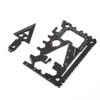 Portable 18-en-1 Multifonctionnel Extérieur EDC Outil Petit Manuel Puissance Portefeuille Carte Couteau Ouvre-Boîte avec Clé Tournevis