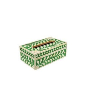 Soporte de caja de pañuelos con incrustaciones de hueso de resina para el hogar, Hotel, restaurante, soporte de cubierta de caja de pañuelos con incrustaciones de hueso - Product Image 3