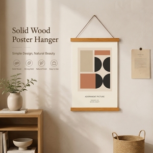 Supporto per Poster in Legno, Cornice Magnetica in Legno Massiccio, Kit per Appendere Stampe Artistiche, Decorazione Murale Minimalista per Ufficio, Camera da Letto, <span class=keywords><strong>Galleria</strong></span> - Product Image 1