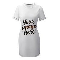 Robe d'été décontractée pour femme à col rond imprimé intégral, manches courtes, style sexy, personnalisable, impression à la demande