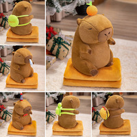 Peluche personnalisée de capybara en dessin animé, coussin et couverture deux-en-un, peluche multifonctionnelle pour la décoration de la maison, pour la chambre à coucher