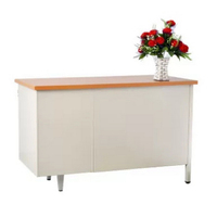 Meuble de bureau moderne à piédestal unique Modulat acier et bois bureau d'ordinateur fer bureau debout en bois pour usage domestique