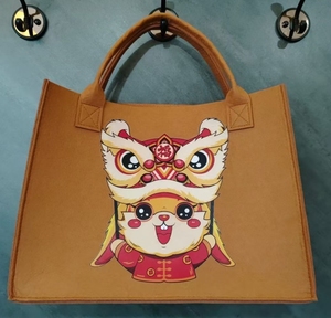 Bolsa de fieltro de viaje ecológica con logotipo personalizado, artículo de regalo promocional - Product Image 2