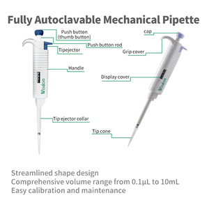 WISDOM micropette <span class=keywords><strong>PLUS</strong></span> pipettor | ความแม่นยำของ0.5% | 5มล. เพื่อ5000μL | ทดสอบเป็นรายบุคคล - Product Image 5
