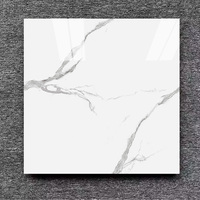 Pabrik langsung 60x60 Cina murah marmer putih dipoles keramik mengkilap ubin lantai porselen 60x60cm untuk ruang tamu lantai putih