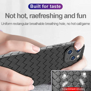 Funda protectora con patrón de tejido impermeable original para todos los teléfonos compatibles con <span class=keywords><strong>iPhone</strong></span> 15 16 <span class=keywords><strong>Pro</strong></span> <span class=keywords><strong>Max</strong></span> Características Char inalámbrico - Product Image 4