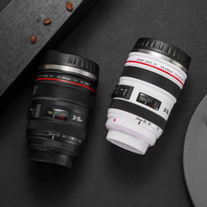 F/1,8 Diseño de apertura Novedad Taza de viaje de acero inoxidable Lente de cámara Taza de café inspirada para fotógrafos - Product Image 1