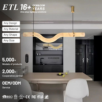 Meilleures ventes : Lustre de bar de luxe en cuivre et marbre, lampe suspendue pour table à manger, luminaire décoratif LED en laiton et albâtre