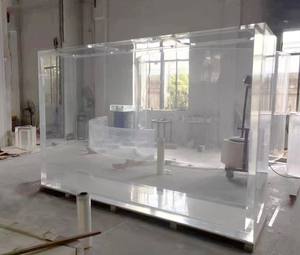 사용자 정의 대형 두꺼운 투명 투명 직사각형 어항 하드 아크릴 수족관 - Product Image 2