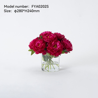 Lot de fleurs artificielles en soie et plastique pour acheteurs en gros – Arrangements de pivoines pour événements, réceptions et décorations de bureau