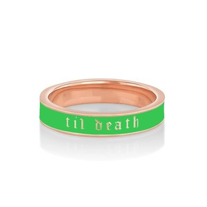 สีเขียวและสีโรสโกลด์แหวนเงิน Til Death Dainty Silver TREND Hot TREND Sting Gift ครบรอบแหวนสัญญา bandring - Product Image 1