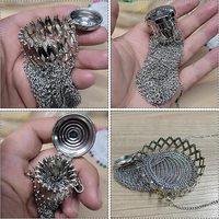 Sac à bandoulière en maille de chaîne en acier inoxydable 316, avec placage personnalisé, capuchon à vis, chaîne à billes détachable, sac à main en maille métallique pour soirée et usage quotidien