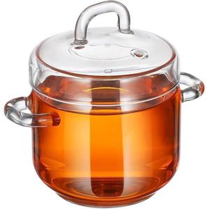 High Borosilicate Glass Steamed Egg Bowl Microwaveable Transparent <strong>Lid</strong> High Temperature Resistant Bird's Nest <strong>Small</strong> Stew <strong>Pot</strong> - Product Image 3