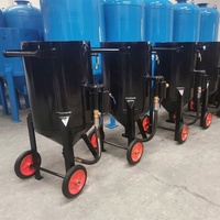 Machine de sablage mobile à haute pression pour éliminer la rouille, réservoir de sablage manuel, sablage sec et humide, polissage sans poussière