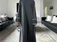 Robe Nuosha OEM, mode musulmane, Moyen-Orient, arabe, Dubaï, Malaisie, robe unie à bordure