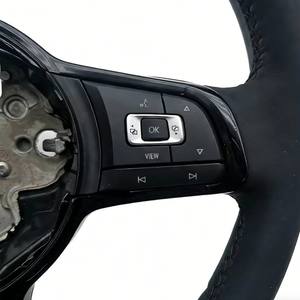 Volante Completo de Cuero Negro Personalizado para Volkswagen <span class=keywords><strong>Golf</strong></span> <span class=keywords><strong>MK7</strong></span> Be 7 R <span class=keywords><strong>GTI</strong></span> GTE TDI - Product Image 5