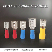 Terminaux à fourche pré-isolés Xinmin DBV FDD1.25 en laiton étamé pour câble de connexion