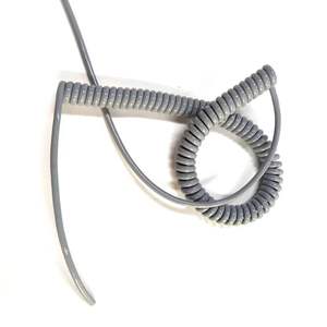 Độ đàn hồi cao <span class=keywords><strong>2</strong></span> lõi 0.5mm2 xoắn ốc cuộn cáp màu xám mùa xuân dây điện cho kính thiên văn - Product Image 1