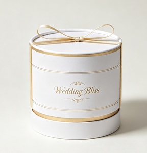 Wholesale Custom Logo Paper Cylinder <b>Gift</b> <b>Box</b> for <b>Wedding</b> Party Favors - Product Image 2
