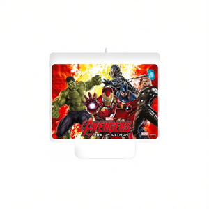 Bougie d'anniversaire Avengers 9x8,5 cm, décoration de fête, lot de 2 - Product Image 1