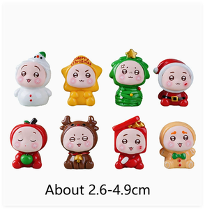 Giochi da Tavolo Natalizi, Statuette in Resina, Figurine 3D di Pupazzi di Neve, Sculture Decorative Cartoon per Bambini - Product Image 2