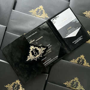 Invitations de mariage personnalisées DIY 3D en or rose imprimées UV, design pliable en papier, vente chaude - Product Image 3