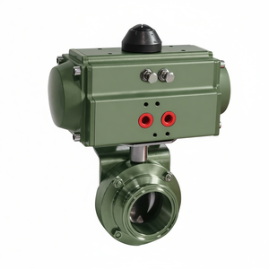 Válvula de Control de Flujo Neumática Sanitaria de Acero Inoxidable 304 de Grado Alimenticio con Abrazadera Triple DN25 de 1 Pulgada para Pedidos Urgentes COVNA - Product Image 2