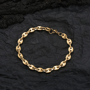 Pig Nose Chain Women's Hip Hop Jewelry 7mm Coffee Bean <b>Anklet</b>, Women's <b>Anklet</b> - Product Image 3