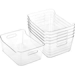 <b>Plastic</b> <b>Storage</b> Bins X-<b>Large</b> <b>Large</b> Pantry Organizer Clear <b>Storage</b> <b>Containers</b> Organizer Multi-Use Bins for Home Kitchen Cabinet - Product Image 1