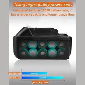 Reemplazo 18V 5Ah 6Ah BL1860B Batería de herramienta eléctrica 108Wh Ion de litio cilíndrico para herramientas inalámbricas LXT Compatible BL1850 <span class=keywords><strong>BL1840</strong></span> - Product Image 4