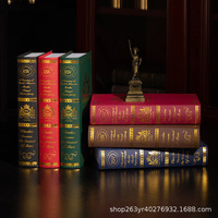 Eropa Retro gaya nostalgia buku mainan ornamen tampilan kreatif Modern ruang tamu dekorasi simulasi Kertas buku Model Prop