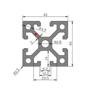 Aluminum Profile Factory Wholesale 40x40k Industrial Aluminum Profile 4040 European Standard Aluminum Profile 4040 Aluminum - Product Image 4