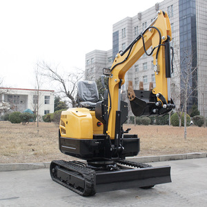 Mini-excavatrice sur chenilles jaune, équipement de construction compact et économe en énergie - Product Image 1
