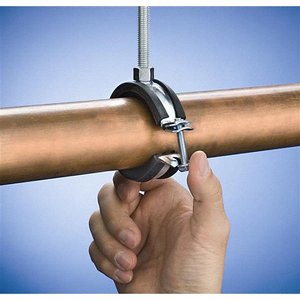 Nhà Máy Trung Quốc Electro-Mạ Kẽm Thép Treo Kẹp Đệm Ống Kẹp Với Chèn Inch Hệ Thống Đo - Product Image 3