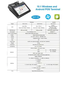 टच 4G वाईफ़ाई एनएफसी QR कोड स्कैनर पोर्टेबल भुगतान प्रणाली के साथ एंड्रॉयड पीओएस टर्मिनल प्रिंटर