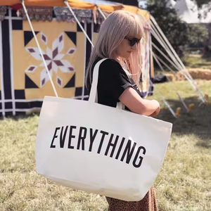 Thông Cảm Túi Thiết Kế Phổ Biến Thêm Nặng-Trọng Lượng Lớn Cá Nhân Bông Hàng Tạp Hóa Tất cả mọi thứ Vải Tote Túi - Product Image 4