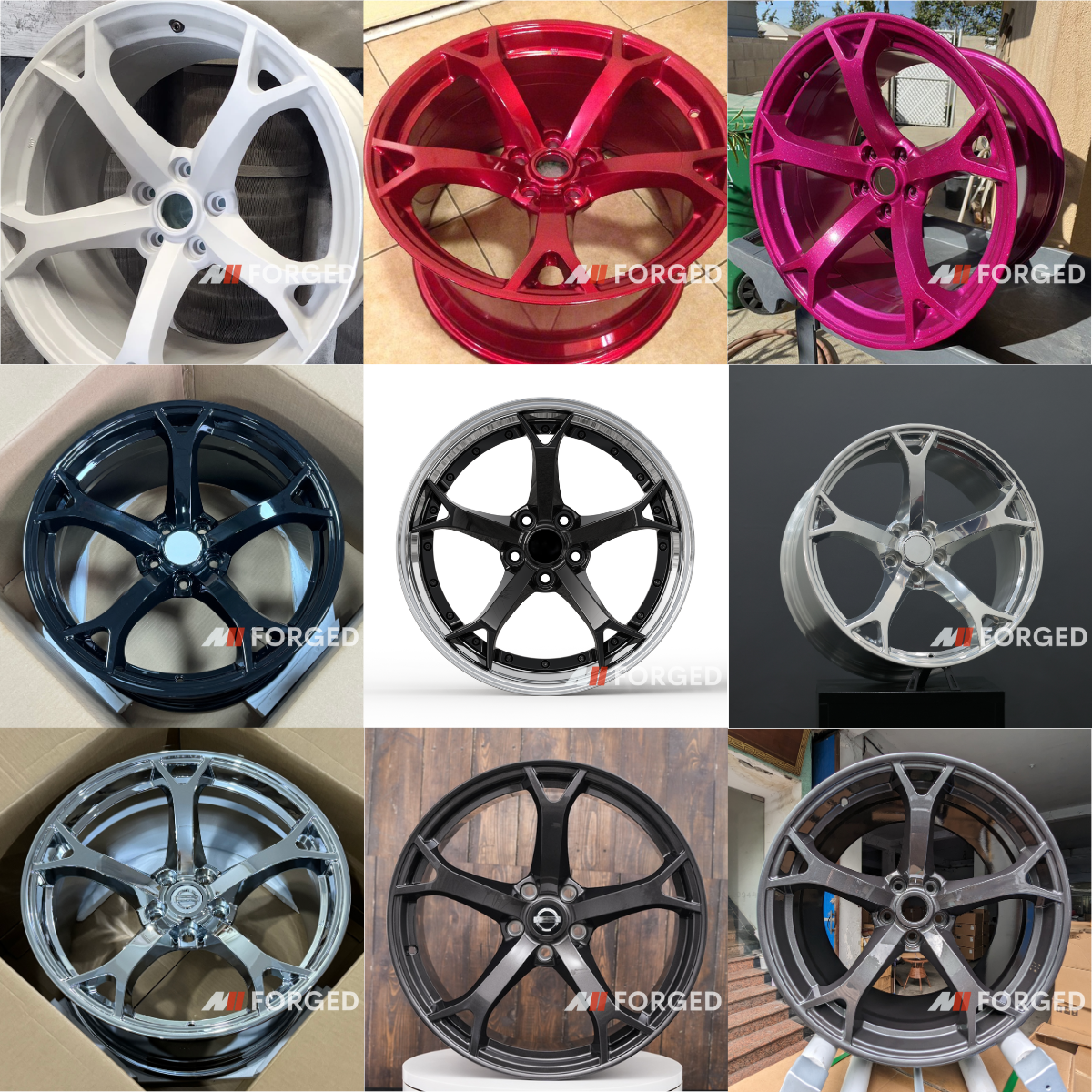 日産用のMN鍛造ニスモV1ホイール300z 350z 370zインフィニティ