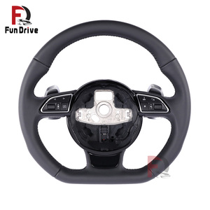 Volant en cuir <span class=keywords><strong>Audi</strong></span>, style <span class=keywords><strong>sport</strong></span> original pour S4 B8.5 S7 RS5 RSQ8 Q5 - Product Image 5