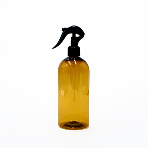 Yueyi 100ml 250ml 500ml Cleaning Amber Brown Trigger Spray Bottle PET Plastic Bottle With Trigger Pump Spray Cap