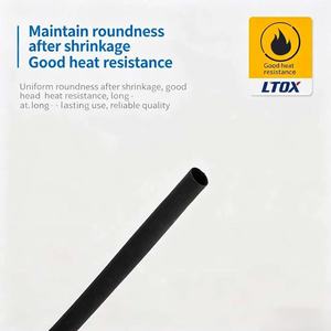 Aislamiento Impermeable de Alta Resistencia <span class=keywords><strong>para</strong></span> Automoción, Envoltura de <span class=keywords><strong>Cables</strong></span> <span class=keywords><strong>para</strong></span> Bricolaje Doméstico, Tubo Termocontraíble de Poliolefina Negra de 2.0 mm - Product Image 1