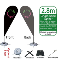 Drapeau publicitaire personnalisé pour événements d'entreprise, drapeau volant extérieur, drapeau en forme de larme, drapeau de plage, kit de support avec mât en aluminium
