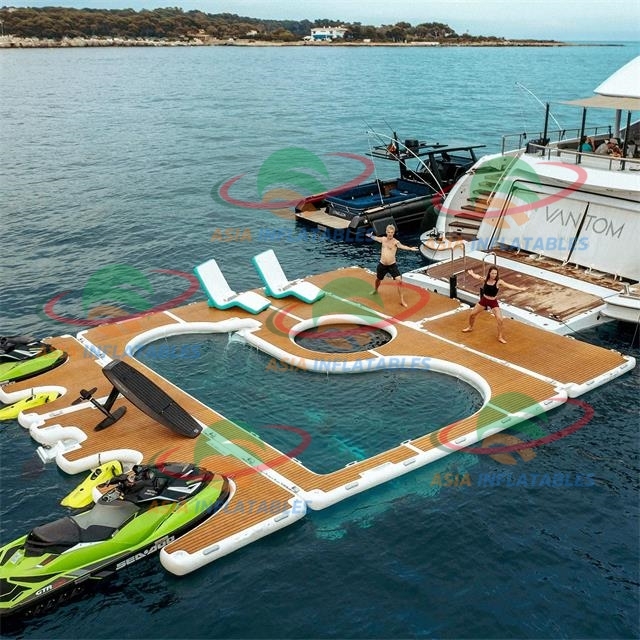 Factory Price Inflatable Pool Dock Floating in Water Sports Inflatable Water Platform for Adult and Kids