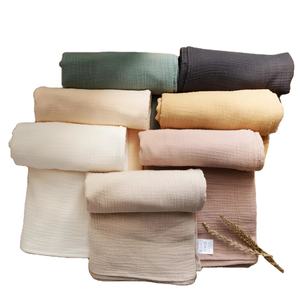 Conjunto de ropa de cama para bebé, manta impresa de color puro, 100% algodón, muselina - Product Image 1