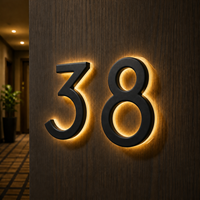 Letrero Luminoso LED Personalizado con Logotipo Empresarial Halo, Letras Redondeadas de Aluminio Sólido para Exhibición en Restaurantes de Lujo y Salas Privadas