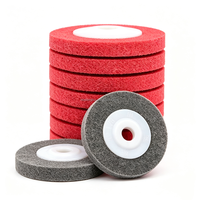 Disque abrasif non tissé en fibre de nylon de 100 mm (4 pouces) pour meuleuse d'angle, polissage et ébavurage du métal et de l'acier inoxydable