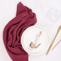 Nappe en tissu de coton uni teint, bord surjeté personnalisé, tissu carré pour la bouche, tissu Zou, nappe de fête de mariage, nappe occidentale