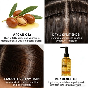 OEM Organic Coconut <strong>Oil</strong> Herbal Deeply Moisturizing <strong>Hair</strong> <strong>Oil</strong> GATASE Private Label Professional <strong>Hair</strong> Care Damaged <strong>Hair</strong> Repair - Product Image 4