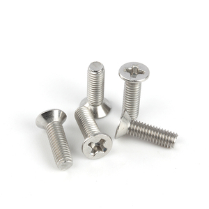 Corrosion Resistant 304 Stainless Steel A2-50 GB 819 Metric Cross Recessed Countersunk Head <strong>Screws</strong> Flat Head <strong>Screws</strong> - Product Image 1
