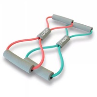 Banda de Resistencia en Forma de 8 de Látex Natural Ecológico al por Mayor para Fitness, Cuerda Elástica de Yoga, Expansor de Pecho, Entrenamiento en Casa y Gimnasio